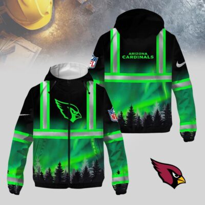 Arizona Cardinals | Premium NFL Northern Lights Hi-Vis Hoodie