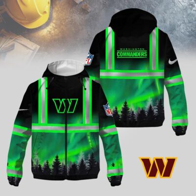 Washington Commanders | Premium NFL Northern Lights Hi-Vis Hoodie - XL