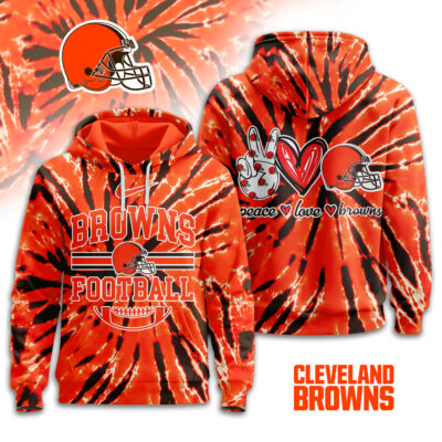 Cleveland Browns | Premium NFL Tie Dye 3D Hoodie - M