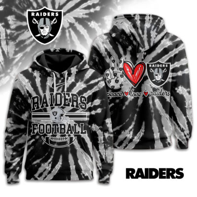 Las Vegas Raiders | Premium NFL Tie Dye 3D Hoodie