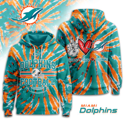 Miami Dolphins | Premium NFL Tie Dye 3D Hoodie