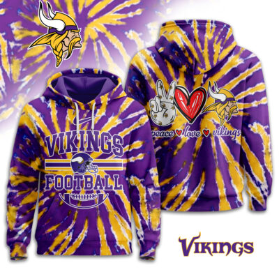 Minnesota Vikings | Premium NFL Tie Dye 3D Hoodie