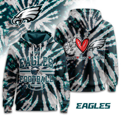 Philadelphia Eagles | Premium NFL Tie Dye 3D Hoodie
