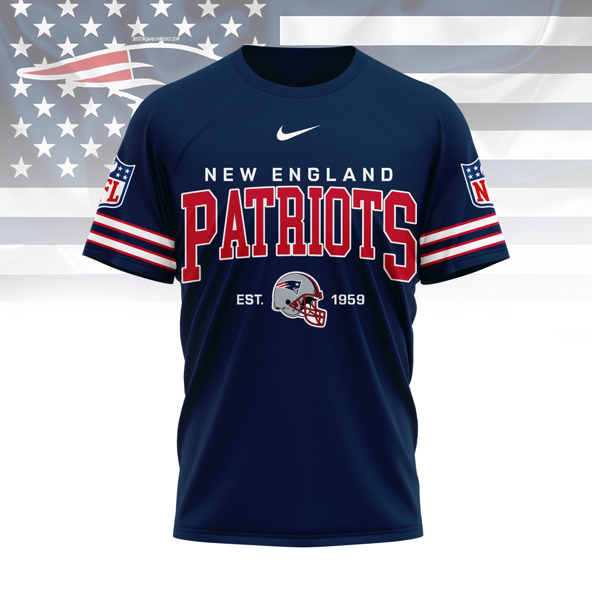 New England Patriots | Premium NFL Heritage 3D Shirt - Image 3