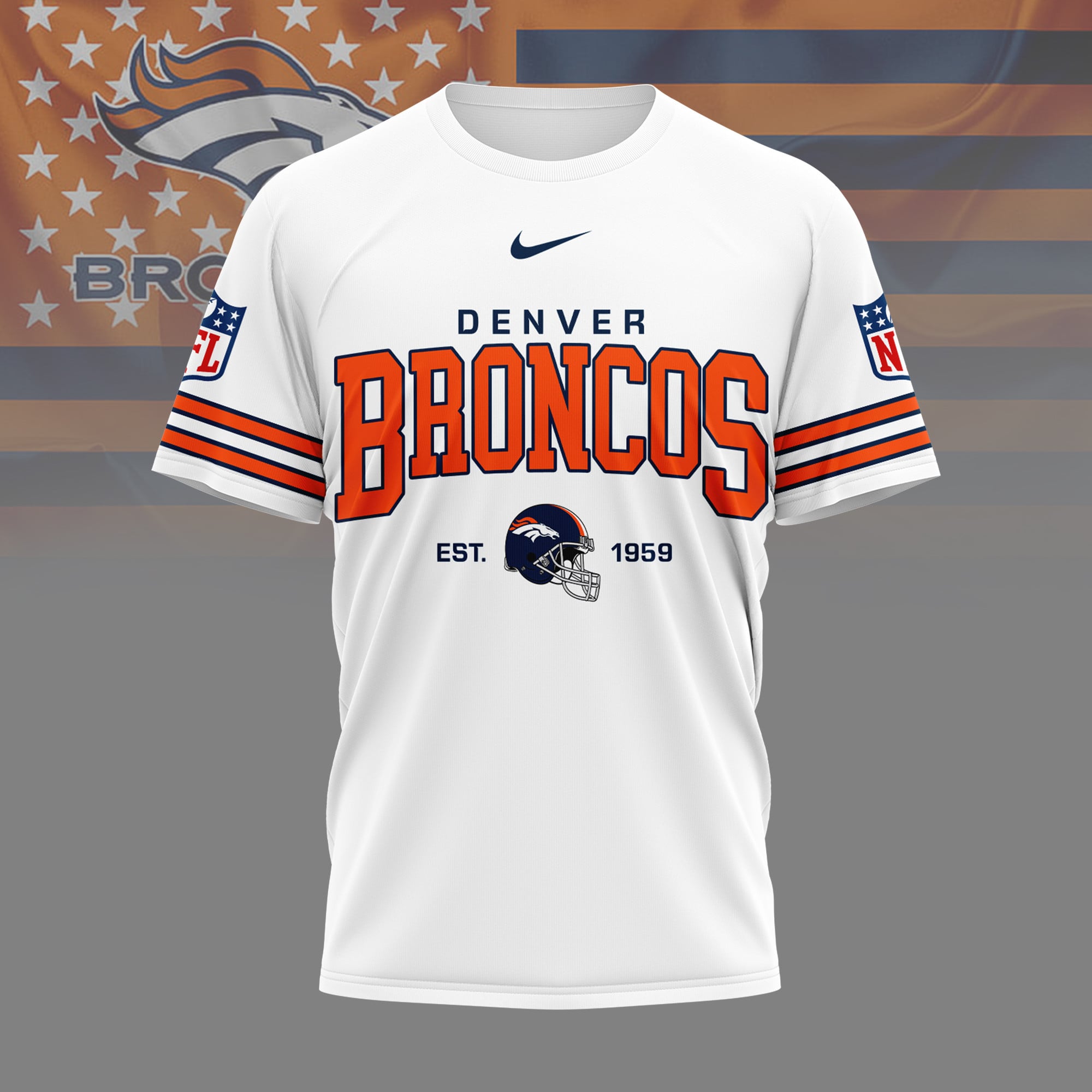 Denver Broncos | Premium NFL Heritage 3D Shirt