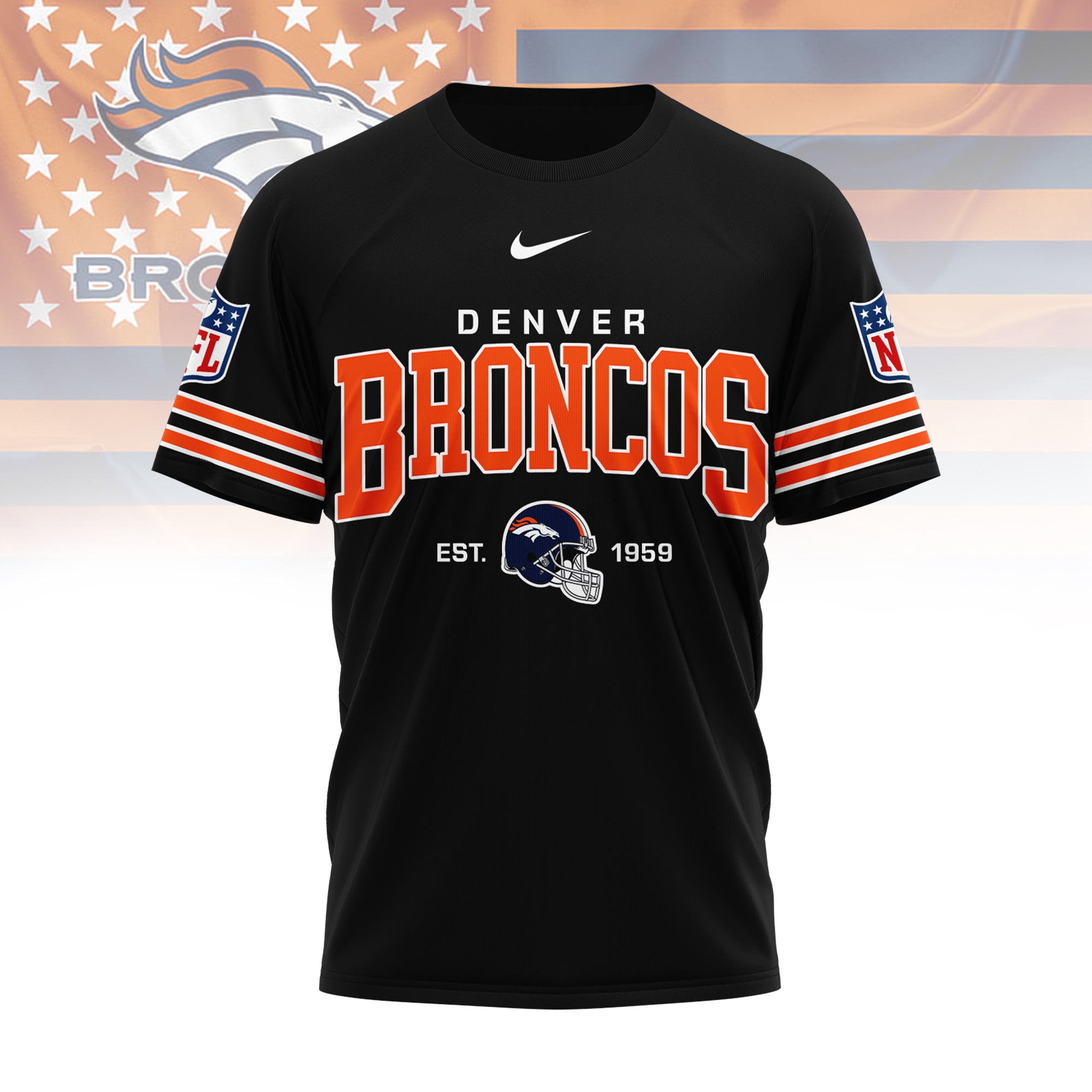 Denver Broncos | Premium NFL Heritage 3D Shirt - Image 2