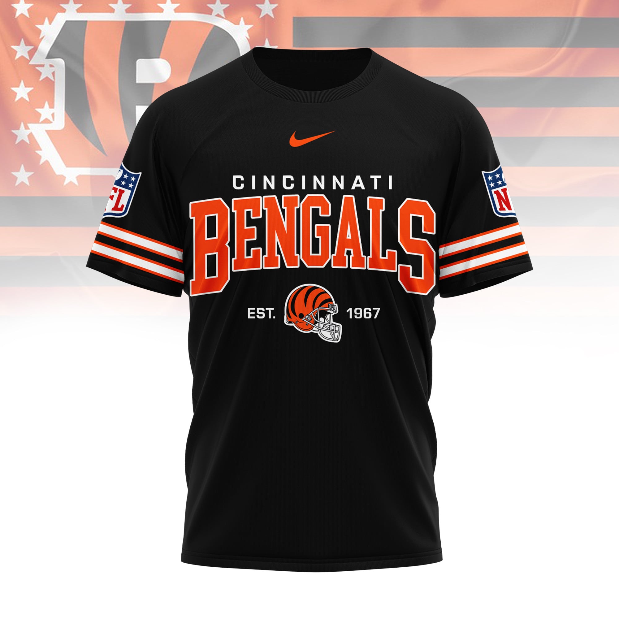 Cincinnati Bengals | Premium NFL Heritage 3D Shirt - Image 2