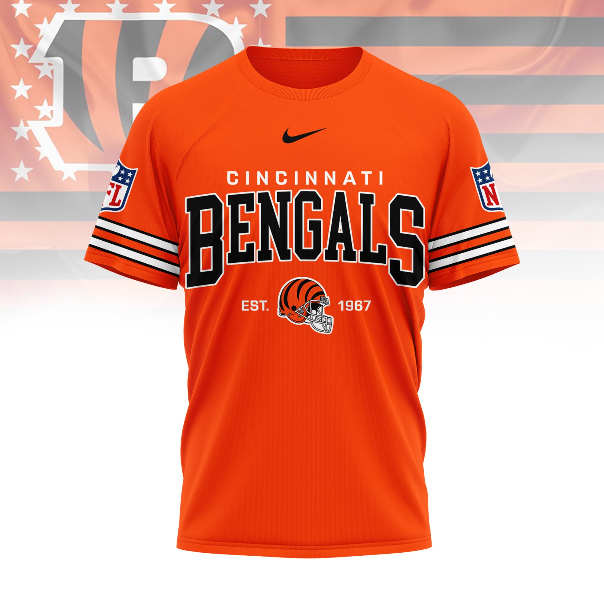 Cincinnati Bengals | Premium NFL Heritage 3D Shirt - Image 3