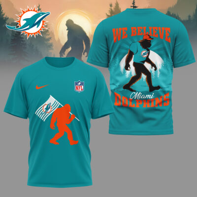 Miami Dolphins | Premium NFL and Bigfoot Fan 3D Shirt