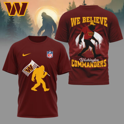 Washington Commanders | Premium NFL and Bigfoot Fan 3D Shirt