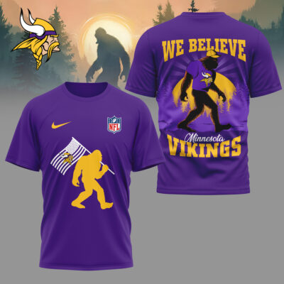 Minnesota Vikings | Premium NFL and Bigfoot Fan 3D Shirt