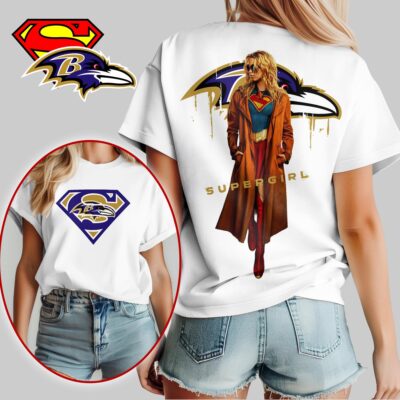 Baltimore Ravens | Premium NFL x Supergirl T-shirt