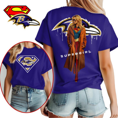 Baltimore Ravens | Premium NFL x Supergirl T-shirt