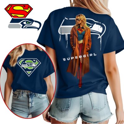 Seattle Seahawks | Premium NFL x Supergirl T-shirt
