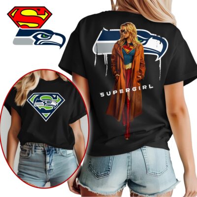 Seattle Seahawks | Premium NFL x Supergirl T-shirt