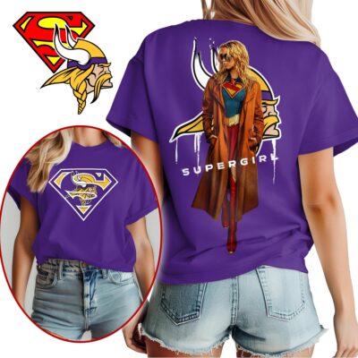 Minnesota Vikings | Premium NFL x Supergirl T-shirt