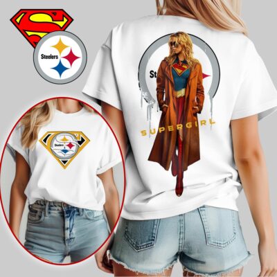Pittsburgh Steelers | Premium NFL x Supergirl T-shirt