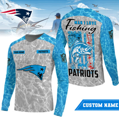New England Patriots | Premium NFL Love Fishing Long Sleeve Shirt
