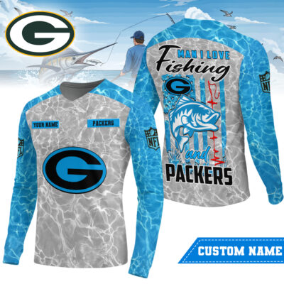 Green Bay Packers | Premium NFL Love Fishing Long Sleeve Shirt