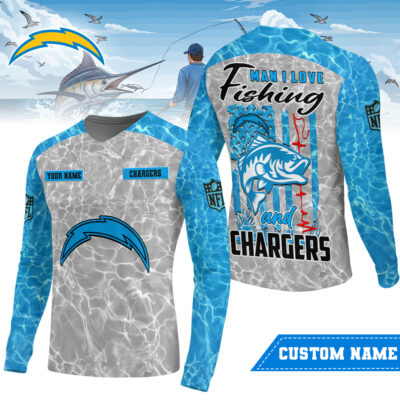 Los Angeles Chargers | Premium NFL Love Fishing Long Sleeve Shirt
