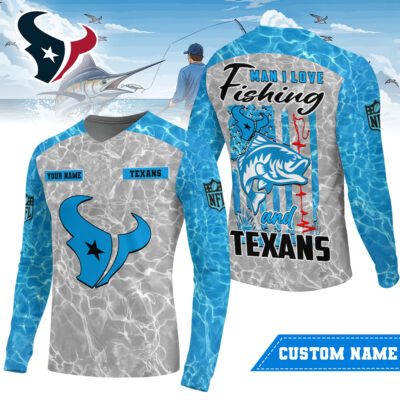 Houston Texans | Premium NFL Love Fishing Long Sleeve Shirt