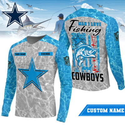 Dallas Cowboys | Premium NFL Love Fishing Long Sleeve Shirt