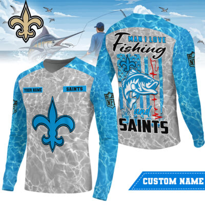 New Orleans Saints | Premium NFL Love Fishing Long Sleeve Shirt