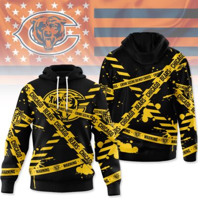 Chicago Bears | Premium NFL Yellow Caution Tape 3D Hoodie