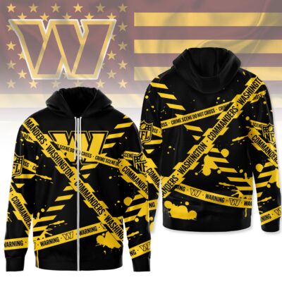 Washington Commanders | Premium NFL Yellow Caution Tape 3D Hoodie