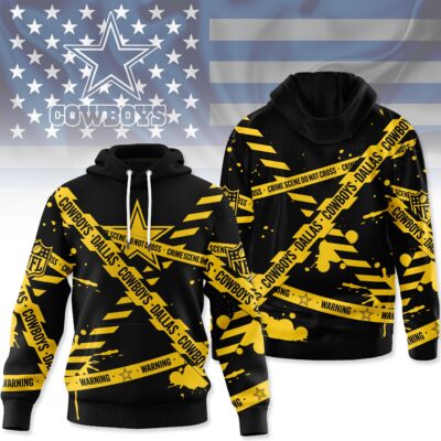 Dallas Cowboys | Premium NFL Yellow Caution Tape 3D Hoodie
