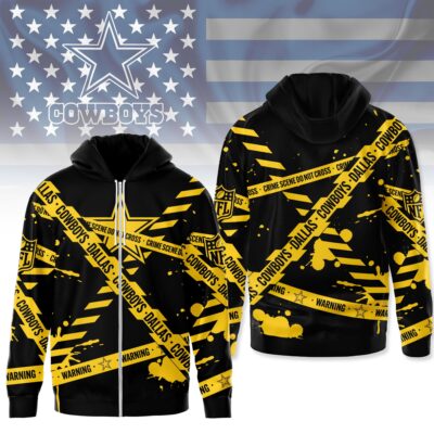 Dallas Cowboys | Premium NFL Yellow Caution Tape 3D Hoodie