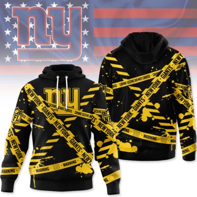 New York Giants | Premium NFL Yellow Caution Tape 3D Hoodie