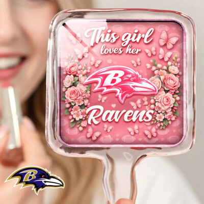 Baltimore Ravens | Premium NFL Butterfly Glam Handheld Mirror