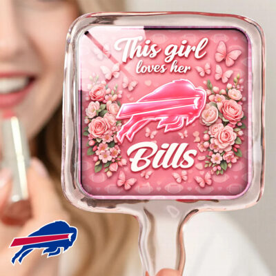 Buffalo Bills | Premium NFL Butterfly Glam Handheld Mirror