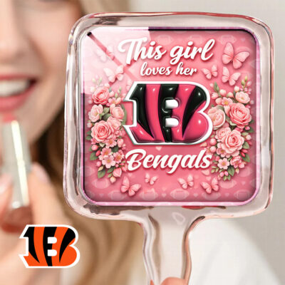 Cincinnati Bengals | Premium NFL Butterfly Glam Handheld Mirror