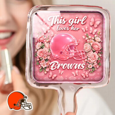 Cleveland Browns | Premium NFL Butterfly Glam Handheld Mirror