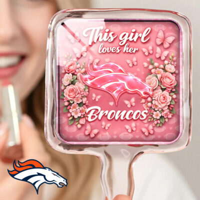 Denver Broncos | Premium NFL Butterfly Glam Handheld Mirror