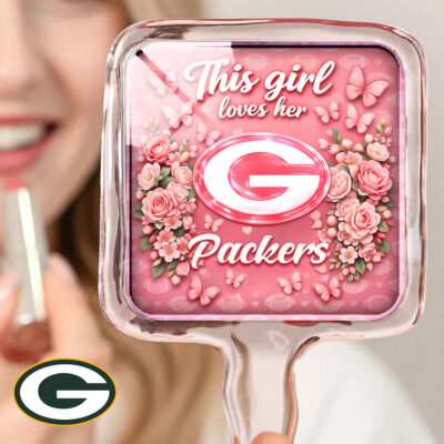 Green Bay Packers | Premium NFL Butterfly Glam Handheld Mirror