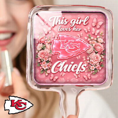 Kansas City Chiefs | Premium NFL Butterfly Glam Handheld Mirror