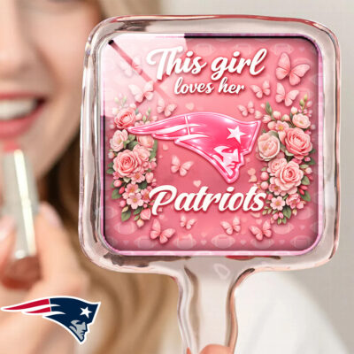 New England Patriots | Premium NFL Butterfly Glam Handheld Mirror