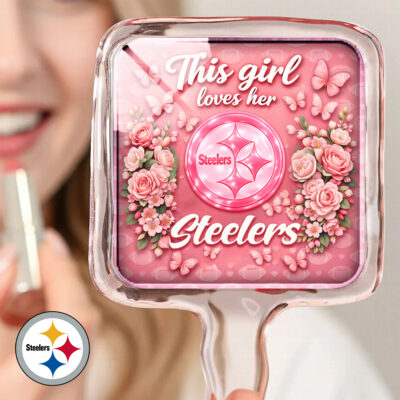 Pittsburgh Steelers | Premium NFL Butterfly Glam Handheld Mirror