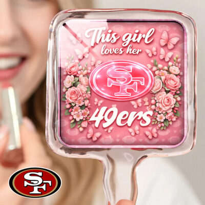 San Francisco 49ers | Premium NFL Butterfly Glam Handheld Mirror