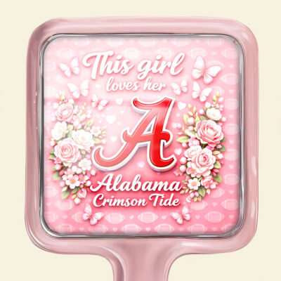 Alabama Crimson Tide | Premium NCAA Butterfly Glam Handheld Mirror