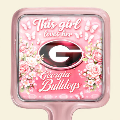 Georgia  Bulldogs | Premium NCAA Butterfly Glam Handheld Mirror
