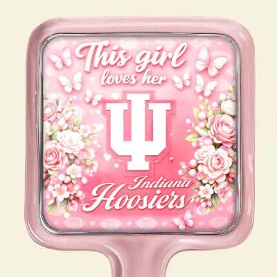 Indiana Hoosiers | Premium NCAA Butterfly Glam Handheld Mirror