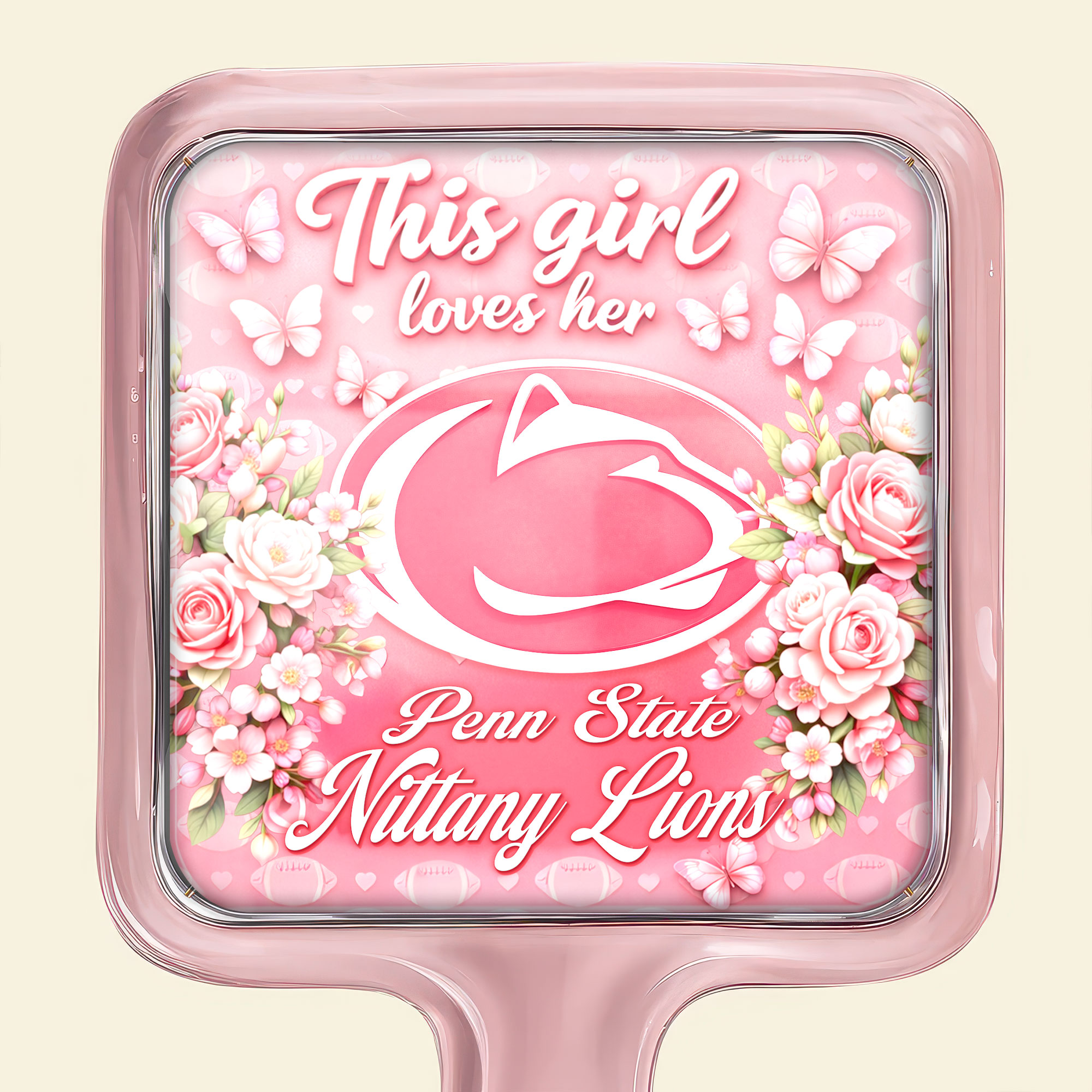 Penn State Nittany Lions | Premium NCAA Butterfly Glam Handheld Mirror