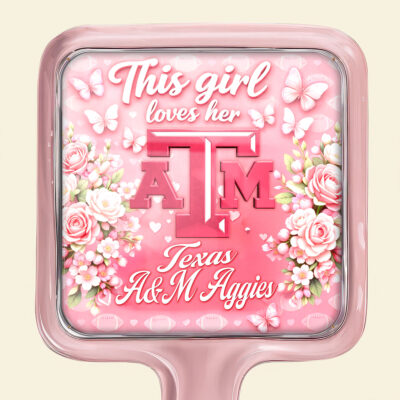 Texas A&M Aggies | Premium NCAA Butterfly Glam Handheld Mirror