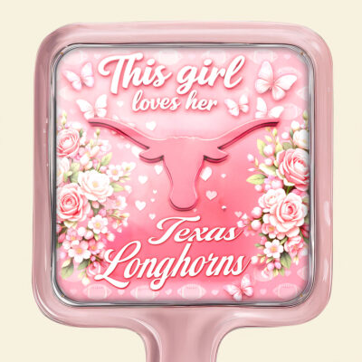 Texas Longhorns | Premium NCAA Butterfly Glam Handheld Mirror