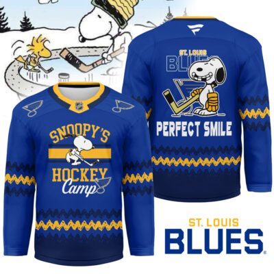 St. Louis Blues | Premium NHL Snoopy Perfect Smile Hockey Jersey