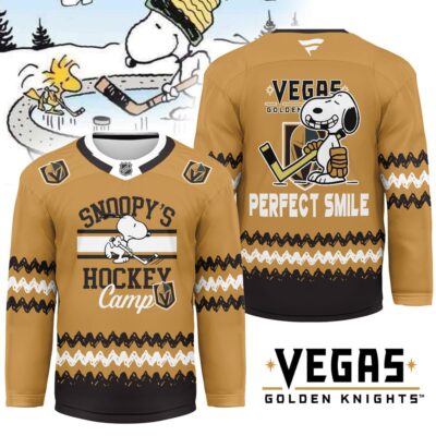Vegas Golden Knights | Premium NHL Snoopy Perfect Smile Hockey Jersey - 4XL